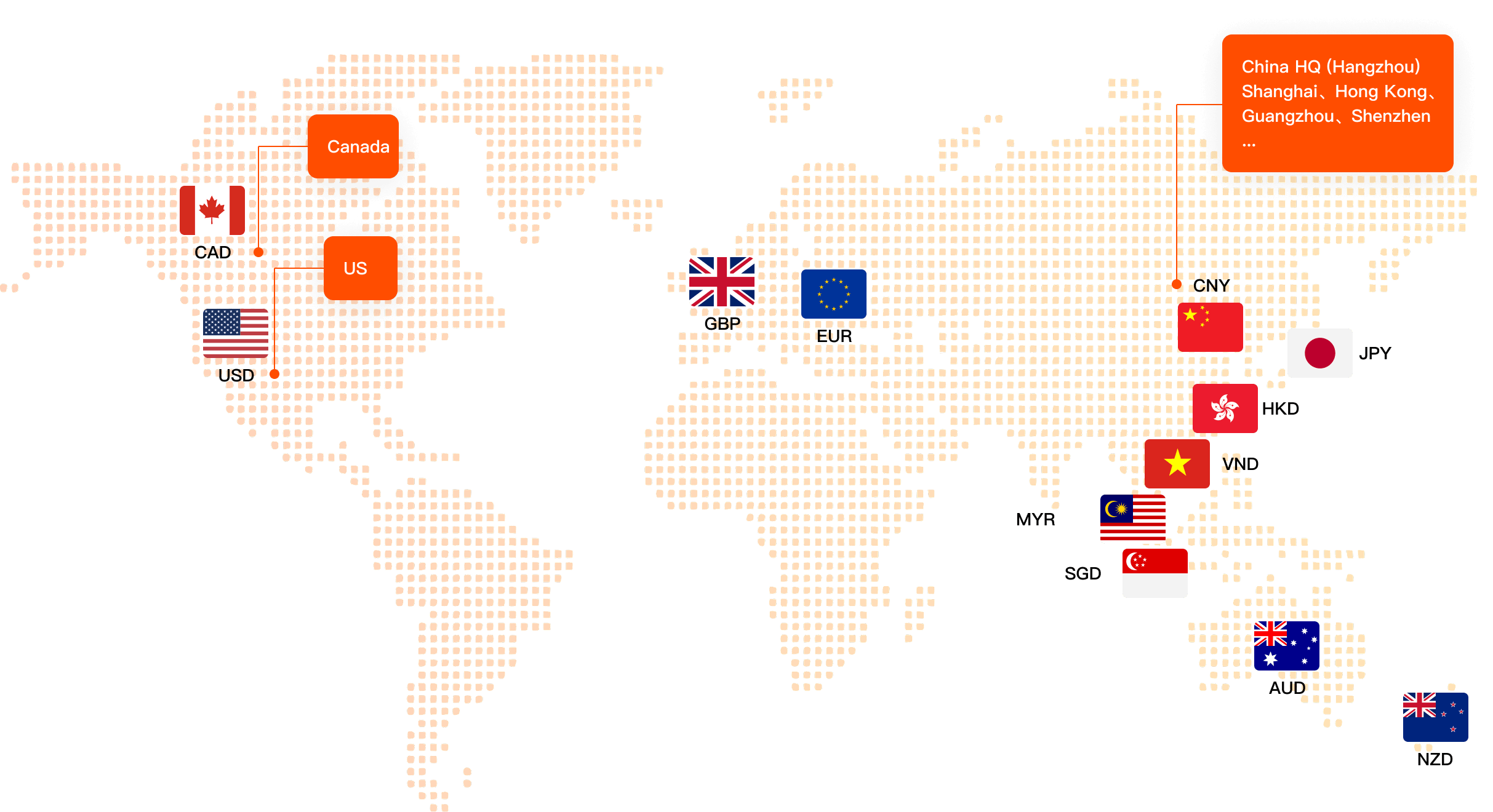 SumPay global presence map